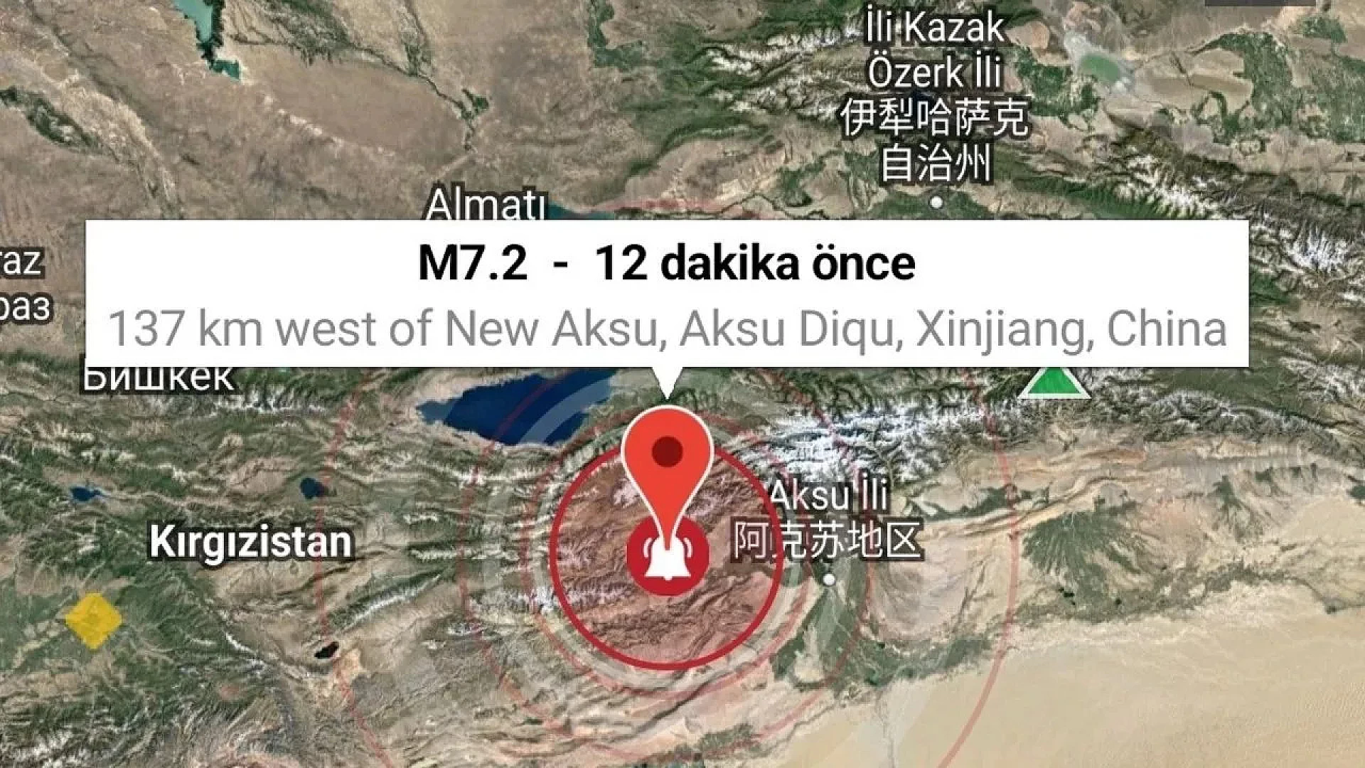 Sincan Uygur Özerk Bölgesi'nde yıkıcı deprem